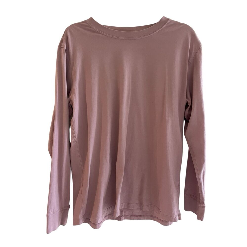 Lululemon All Yours Lavender Long Sleeve Cotton Top Women’s Size Medium Large 10 - Picture 2 of 4